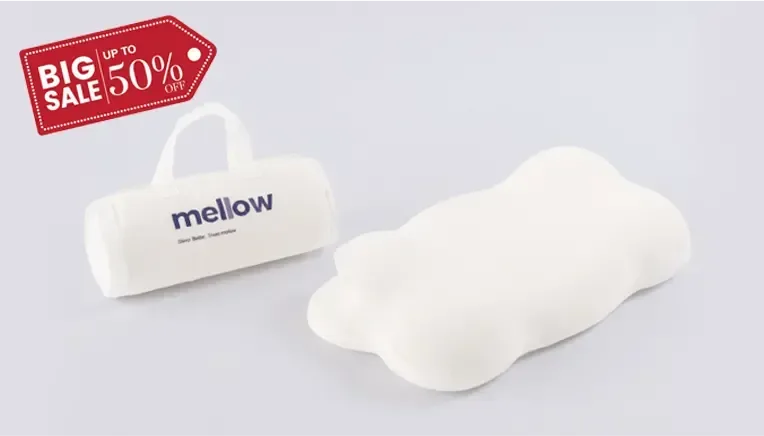 image of the CloudAlign pillow with a 50% off tag