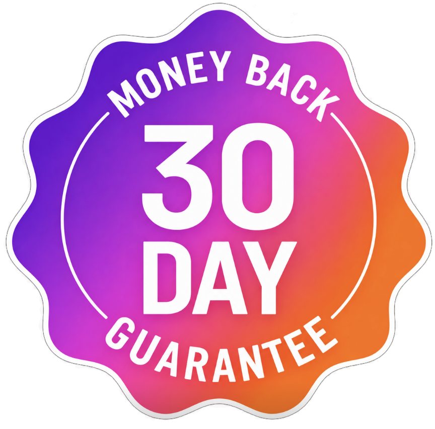 100% money-back guarantee seal