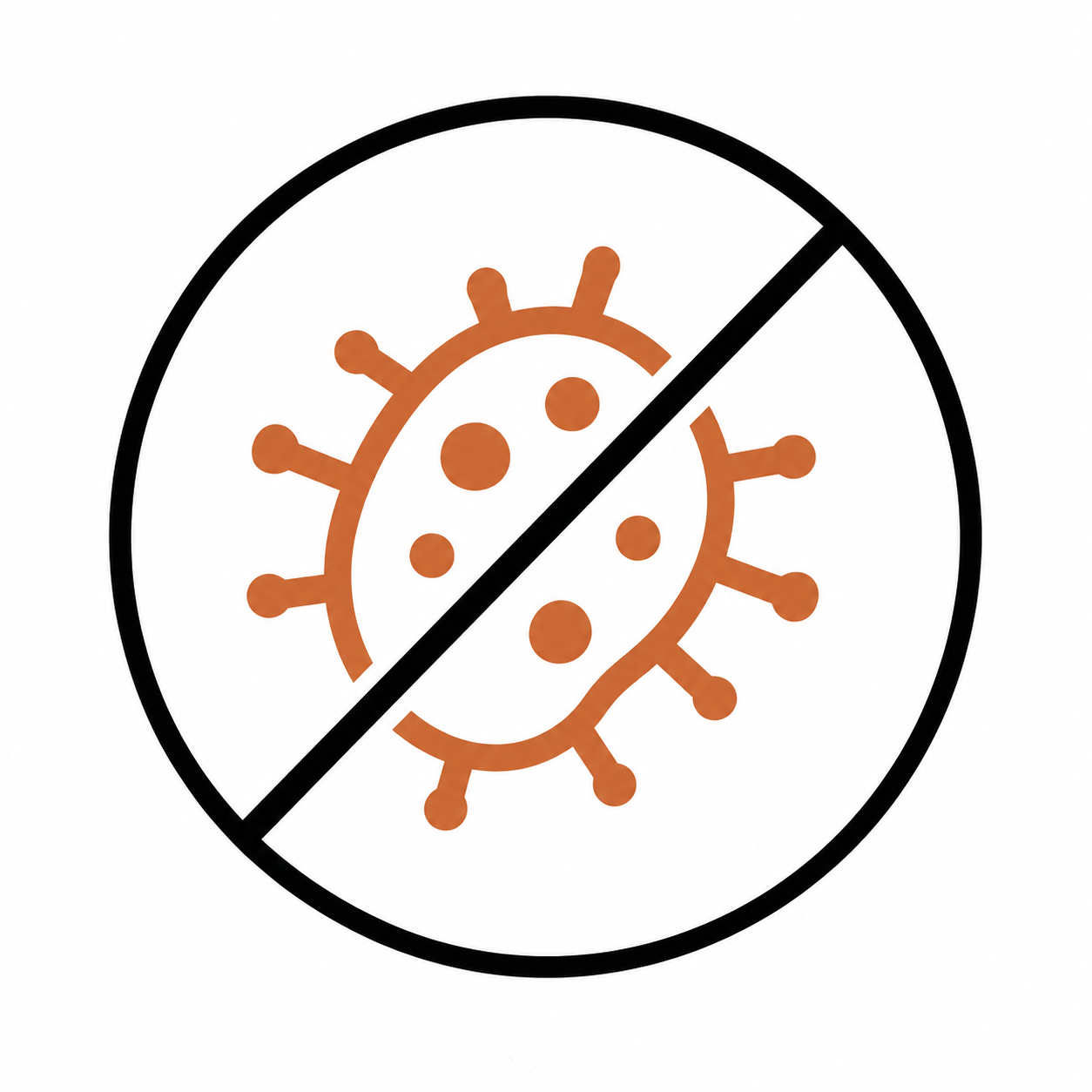 Germs can't stick to it icon